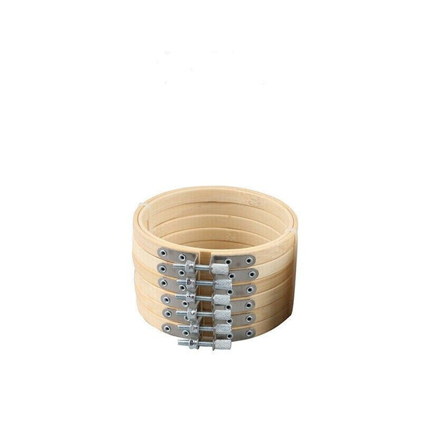 10PCS Bamboo Embroidery Hoops Ring Sewing Frame Cross Stitch Craft Wedding Xmas