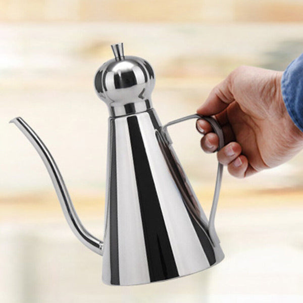 Dispenser Vinegar Bottle Stainless Steel Cooking Pot Pourer Olive Oil Kitchen AU