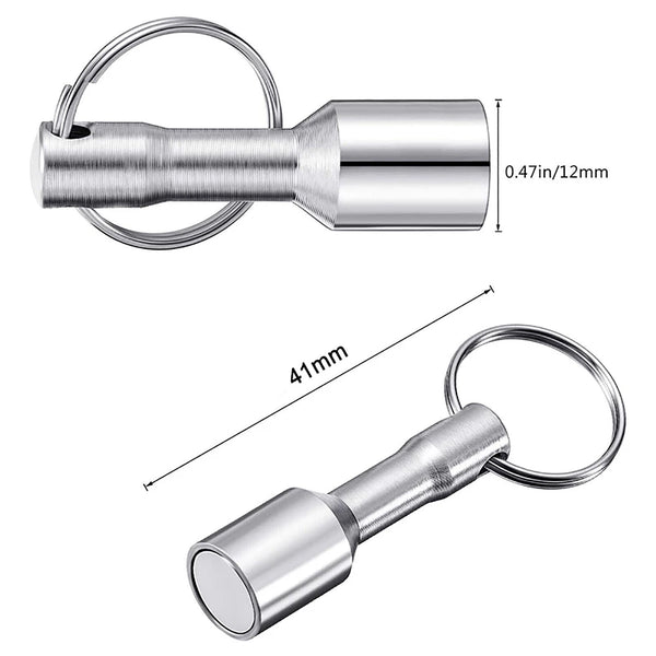 10PCS Key Ring Magnetic Keyring Hook Magnet Chain Super Strong Neodymium Holder