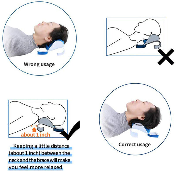 Relaxer Relief Support Shoulder Traction Pillows Massage Neck Head Pain