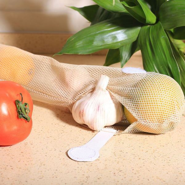 5pcs Vegetable Food Storage Bag Onion Garlic Hanging Bags Breathable Mesh Bag