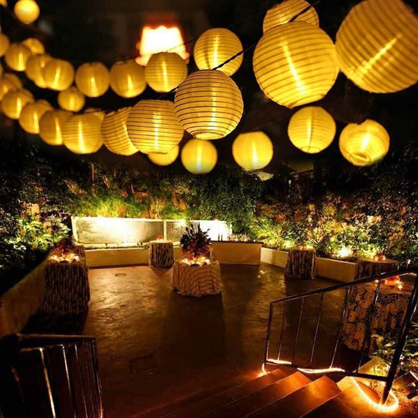 1-20X Gold Round Japanese Paper Lantern 20/30/40cm Party Passage Festival Decor