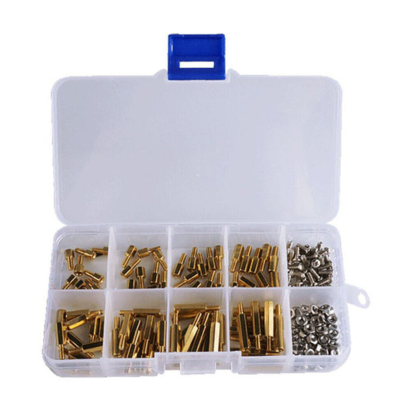 120PCS PCB Board Screws Standoffs M3 Male Female Hex Brass Spacer Nut Assortment