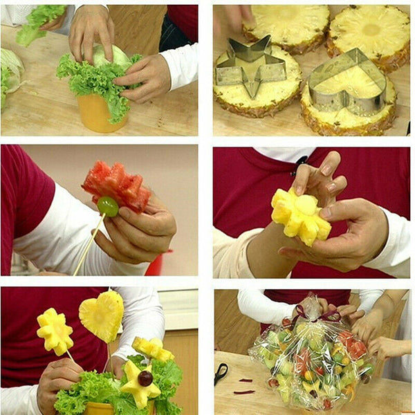 12PCS Stainless Steel Cookie Biscuit DIY Mold Star Heart Cutter Baking Mould AUS