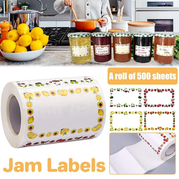 500X Adhesive Freezer Food Jam Stickers Label Kitchen Sticker Food Storage Label