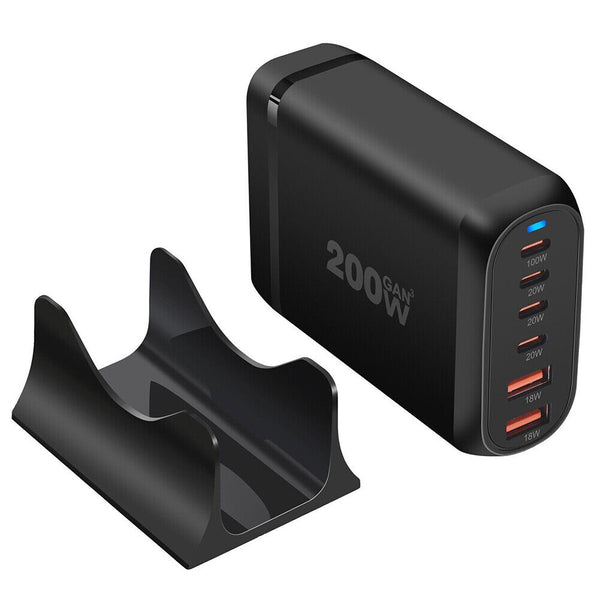 USB C Charger 200W – 6-Port GaN Fast Wall Charger