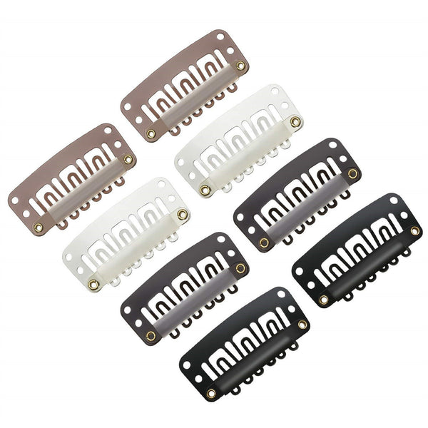 30pcs Brand New Wigs Snap Clips For Hair Extension Weft 32mm All Colours Styling