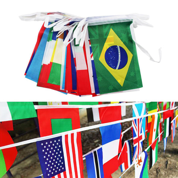 2PCS International Flag Bunting 100 Country Flags String Banner Party Decoration