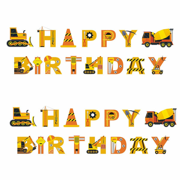 2pcs 5M Construction Paper Letters HAPPY BIRTHDAY Party Decor Strip Kids Party