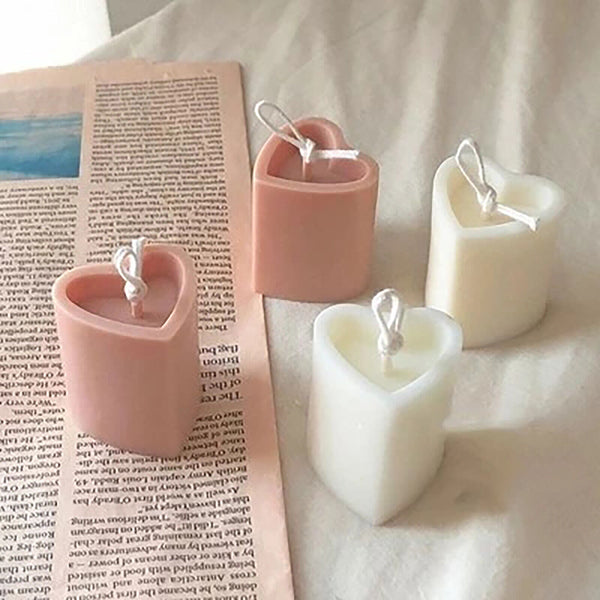 3D Hot Love Heart Candle Mould Soap Aromatherapy Candle Mold Craft Making DIY AU