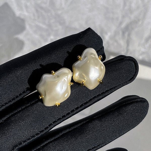 Vintage Irregular Earrings for Women Retro Studs Statement Jewelry Fashion Gift