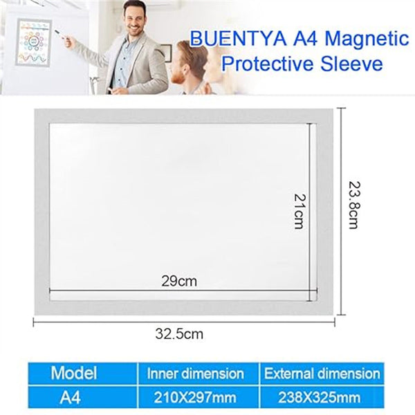 New Sign Holder Display Poster Self Adhesive Magnetic A4 Wall Windows Door Glass