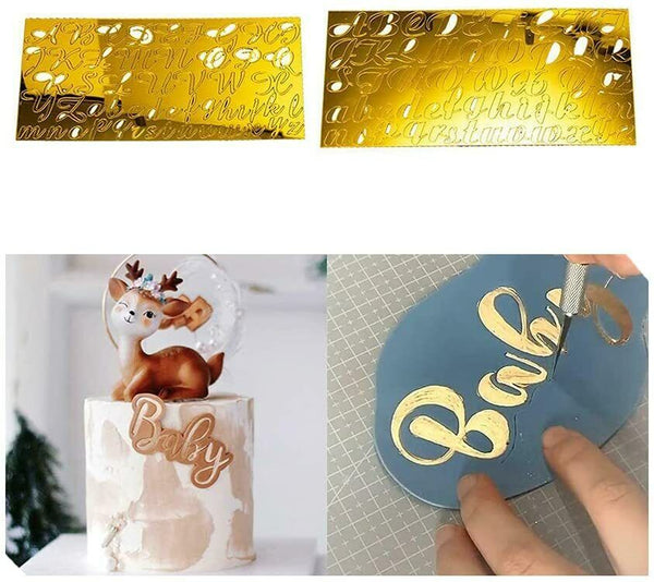 Acrylic Letter Alphabet Cake Mold Press Cookie Cutter DIY Stamp Fondant Mould AU
