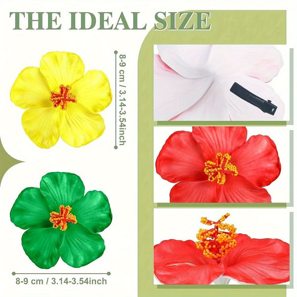5X Sweet Style Plastic Flower Hair Claws Big Round Solid Color Foam Plumeria