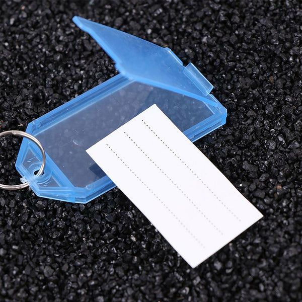 20pcs Key Tag with Key Ring Luggage Tag ID Label Travel Suitcase Identity Card
