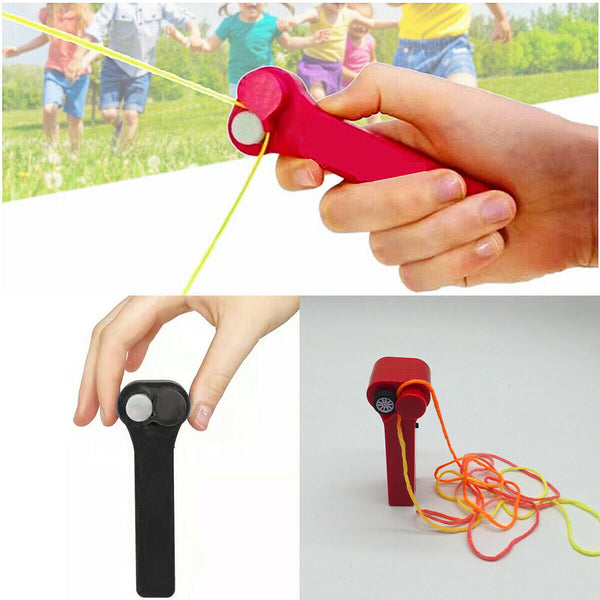 Outdoor Electric Toys Rope Propeller Launcher Gifts Kids String Handheld Sports