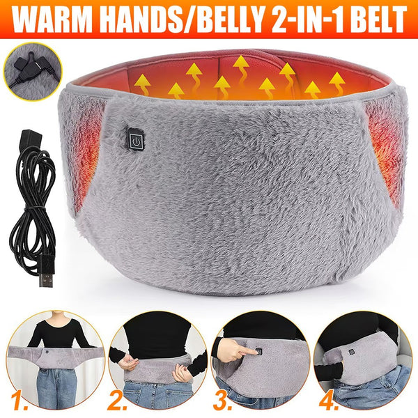Heat Pad Belt Menstrual USB Cramps Waist For Period Pain Relief Electric Heating
