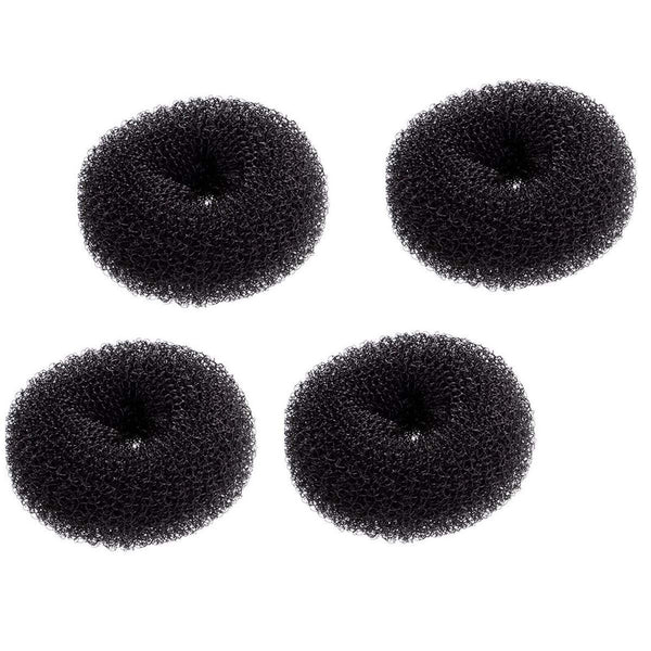 4PCS Hair Donut Foam Sponge Styling Hair Ring Bun Maker Former French Twist Tool