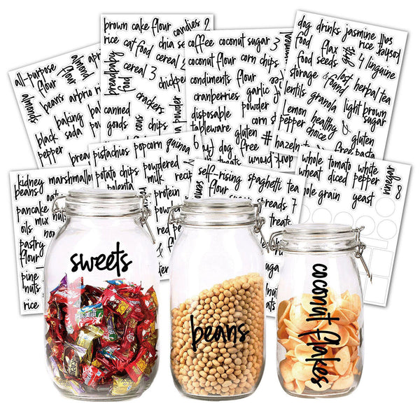 336 Waterproof Pantry Labels Stickers Self Adhesive Kitchen Food Label Stickers