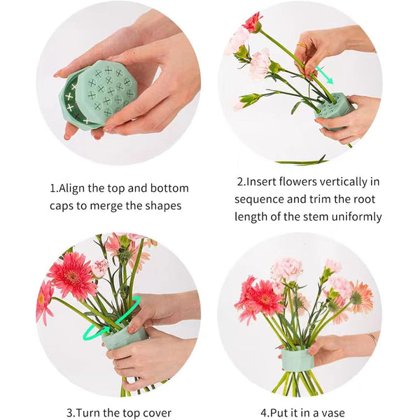 8PCS Spiral Ikebana Stem Holder Flower Arrangement Vase Support