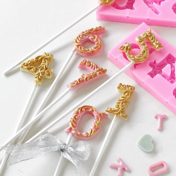 Number Silicone Fondant Mould Cake Decorating Sugar Craft Topper Chocolate Mold
