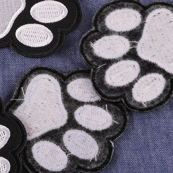 2023 Iron on Patches Paw Print Cat Dog Paw Print DIY Embroidery Patches AU STOCK