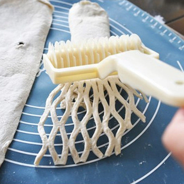 Pastry Pizza Roller Cutter Pull A Wheel for Dough Cookie Pie Plastic Net Lattice