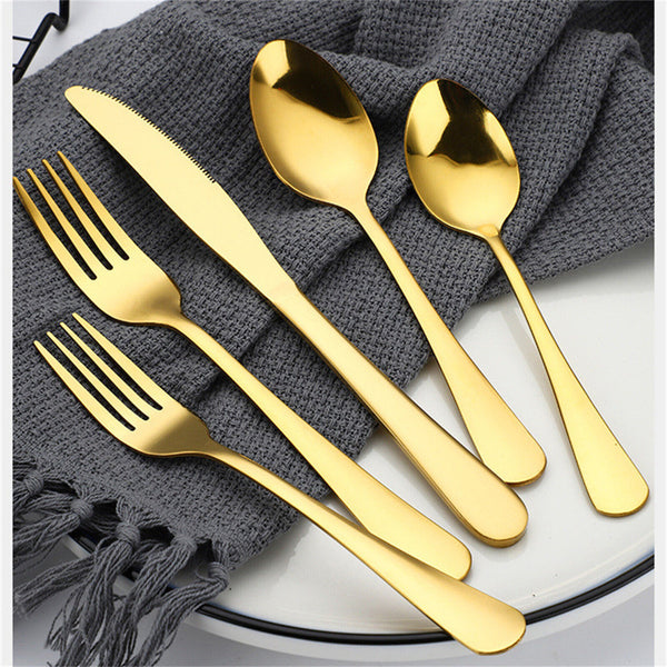 30pcs Forged Stainless Steel Flatware Set Cutlery Set,Silverware Set Service