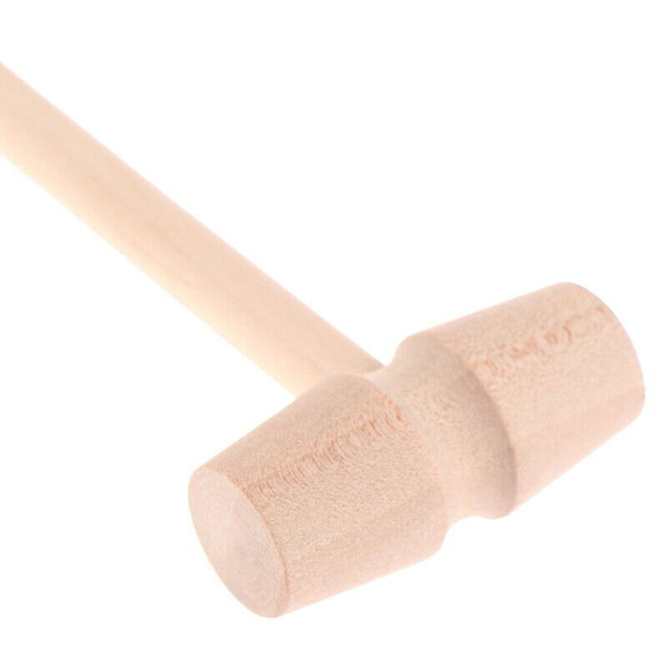 30X Mini Wooden Hammer For Chocolate Breakable Heart Hammer Mallet Smash DIY Toy