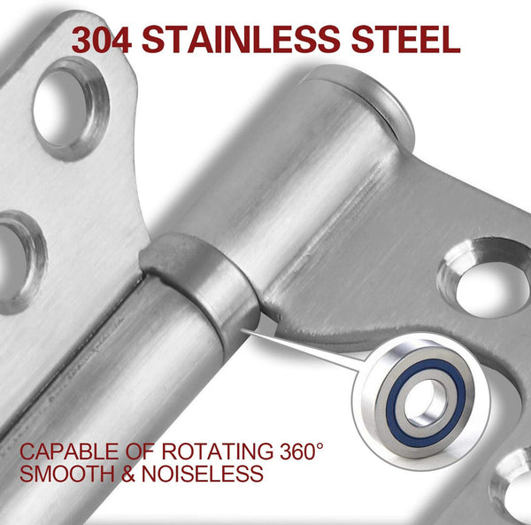 1-3Sets Stainless Steel Non Mortise 100mm Hirline Door Hinge Hinges Ball Bearing