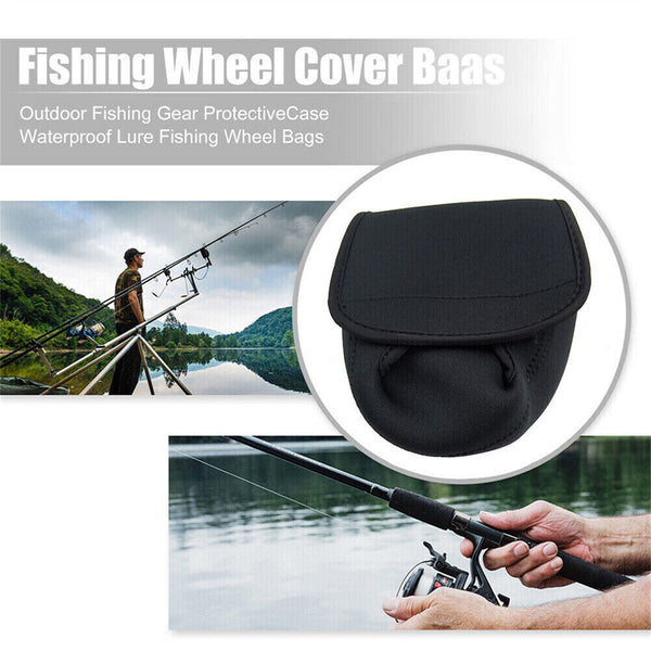 Fishing Reel Bag Waterproof Neoprene Case Cover for Spinning Reel Pouch NEW AUS