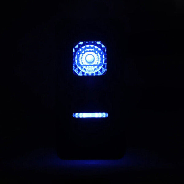 HIGH BEAM 12V Rocker Waterproof Toggle Switch Blue LED Car Boat Caravan