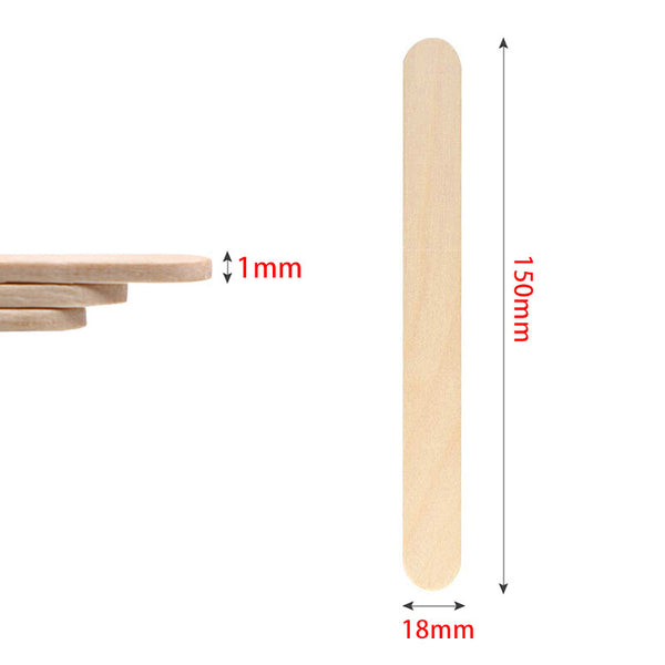 300 Pack Wooden Waxing Spatulas – Disposable Wax Applicator Sticks for Hair Removal and Craft Use
