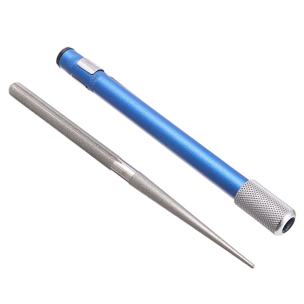 2PCS Diamond Grit Sharpener Pen File Knife Fishing Hook Hunting Camping Pocket