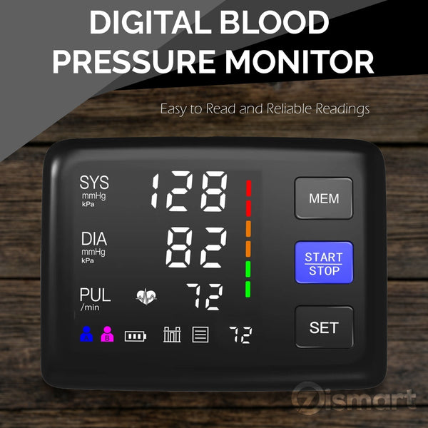 For Home Blood Pressure Monitor Heart Rate BP Machine Sphygmomanometer Upper Arm