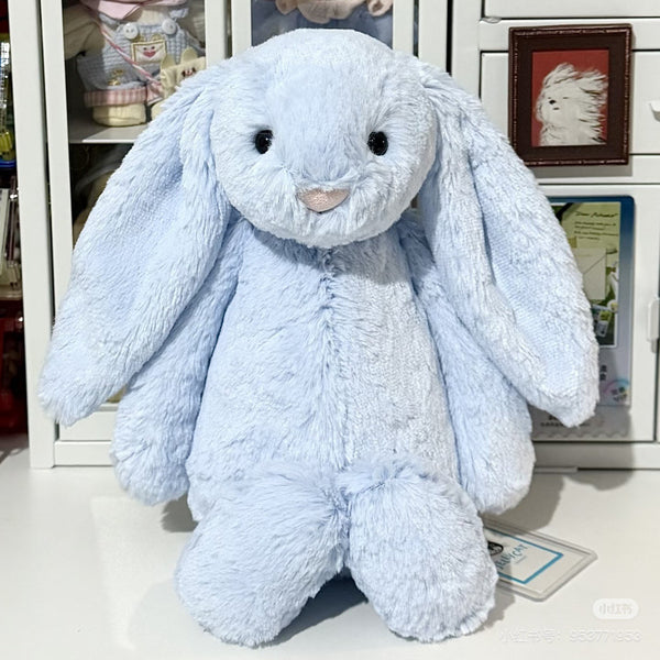 Blue Bunny Plush Toy Soft Stuffed Rabbit Doll Gift with Dust Bag