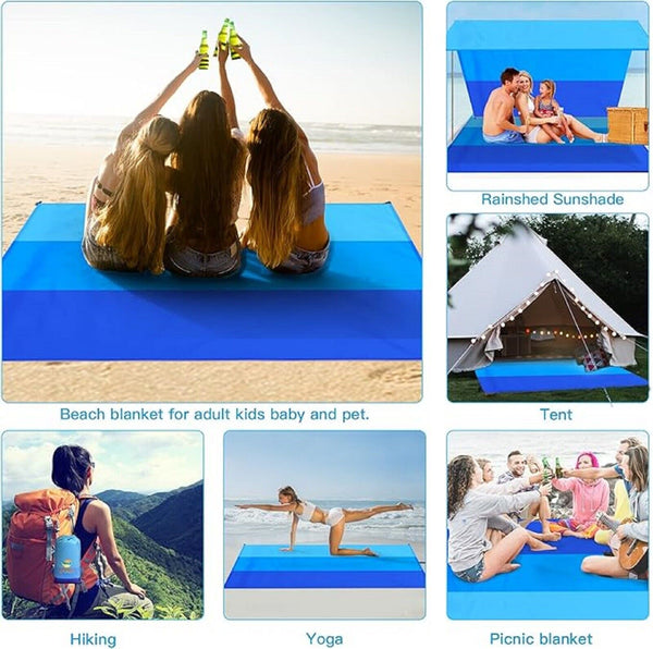 Large Waterproof Outdoor Picnic Blanket Mat Beach Carpet Polyester 200cm x 145cm