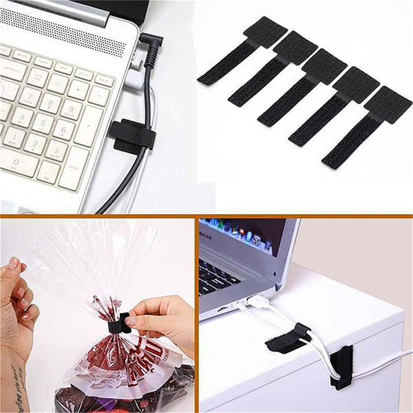 Reusable Self-adhesive Wire Organizer Fastening Cable Tie Data Storage Strap AU