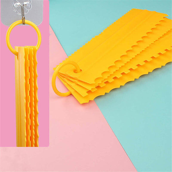 4Pcs Cake Decorating Icing Smoother Edge Frosting Scraper Comb Pastry Spatulas