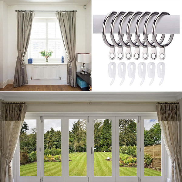 100 Sets Curtain Rings Hooks Window Multipurpose Metal Hooks Clips Ring Hanging
