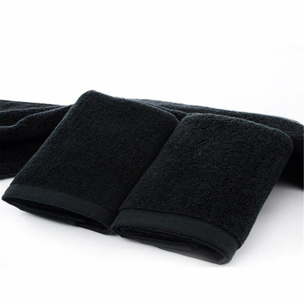 Microfiber Towel GYM Sport Footy Travel Camping Swimming Drying Microfibre Black