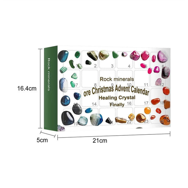 Christmas Advent Calendar Xmas Blind Box Rock Ore Mineral Fossil Stone Kit
