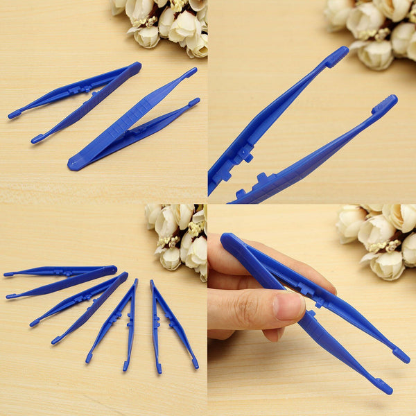 10PCS Plastic Tweezers Tweezer Antistatic Pickup Tools Repair Heat Resistant AU