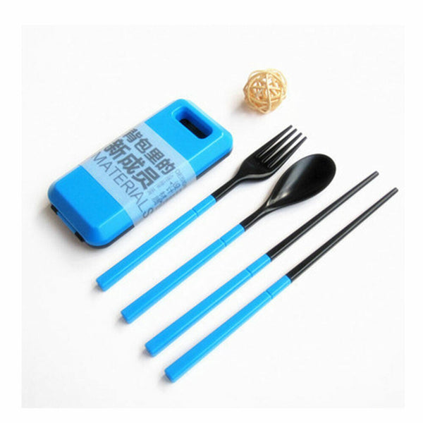 Portable Dinnerware Set Fork Folding Tableware Cutlery Chopsticks Travel