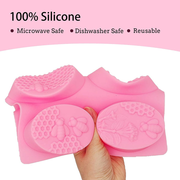 2 Pack 3D Bee Silicone Mold – DIY Soap and Cake Making Mould for Baking and Craft Projects