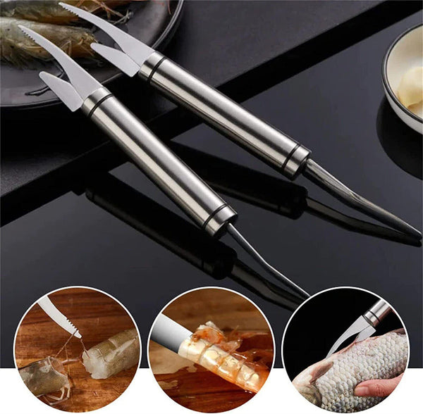 Shrimp Line Scale Multifunctional 5in1 Fish Maw Peeler Prawn Knife Kitchen