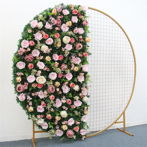 1.8M Iron Grid Mesh Wedding Arch Round DIY Stage Backdrop Decor Flower Stand Pr