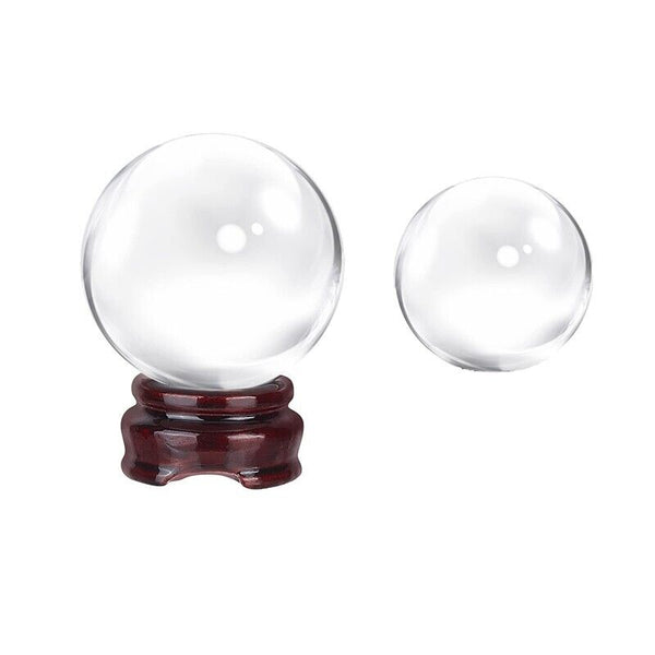 80mm Clear Glass Crystal Healing Ball Photography Lens Ball Sphere Decoration AU