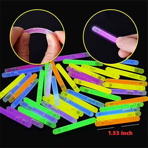 200PCS Mini Glowsticks 4.5x39mm Rave Fishing Party Glow Sticks Multi Colours AU