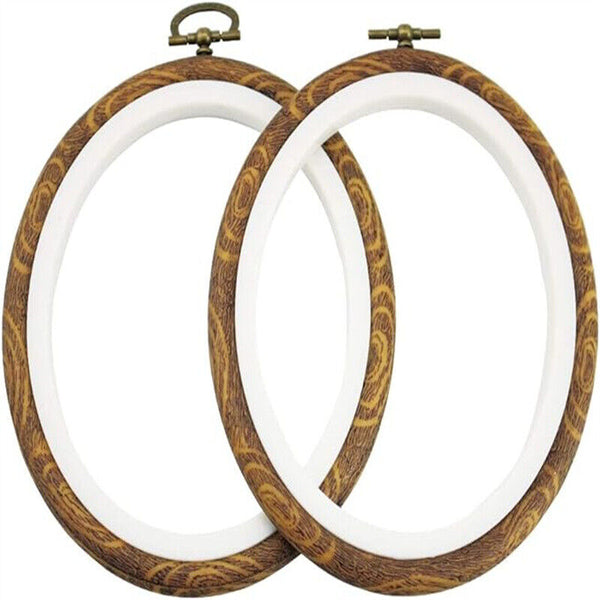 10PCS Embroidery Hoop Vintage Style Flexi Hoop Hand Embroidery Display Frame NEW